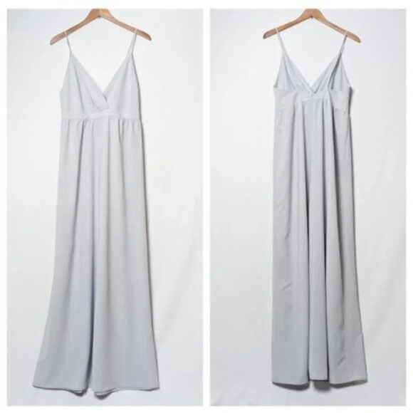 PARK & FIFTH Dove Grey Dress Maxi Wedding Guest 10 - Picture 9 of 15